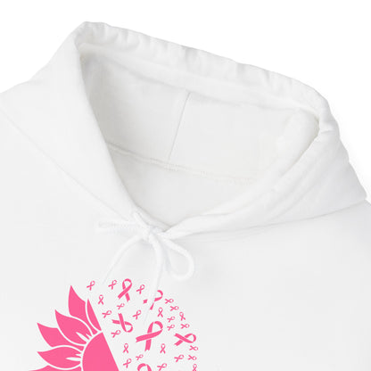 Sunflower & Butterflies Breast Cancer Awareness Adult Heavy Blend™ Hoodie