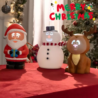 Animated Talking Christmas Figures – Snowman, Santa, or Reindeer with Animated Face
