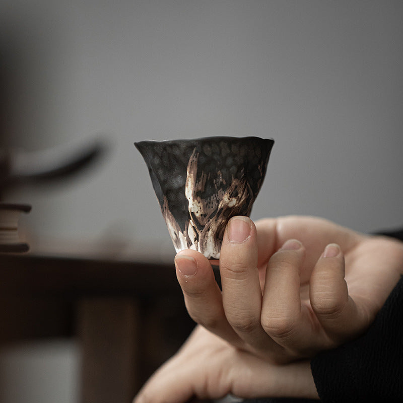 Ceramic Stoneware Lotus Teacup