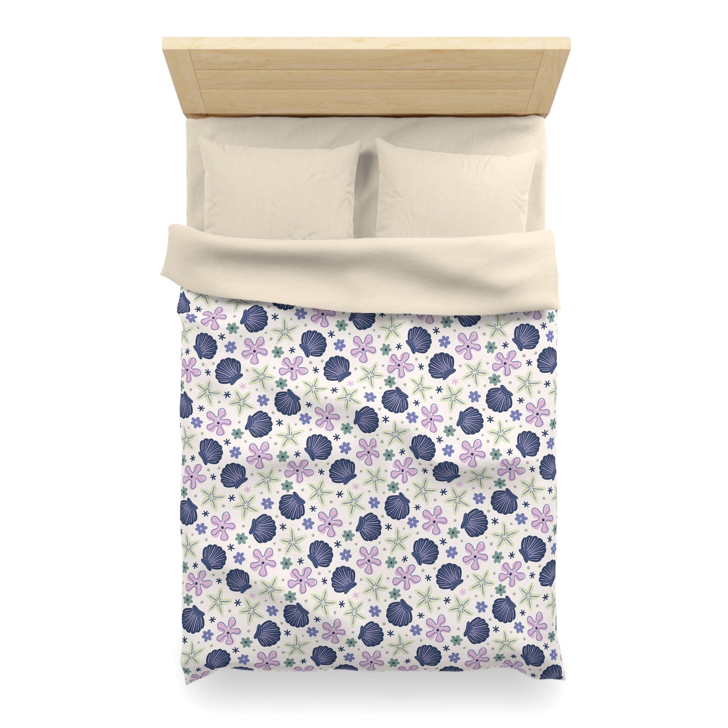 Shellflower Cove Microfiber Duvet Cover