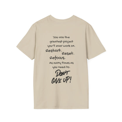 Restart Reset Refocus Adult T-shirt