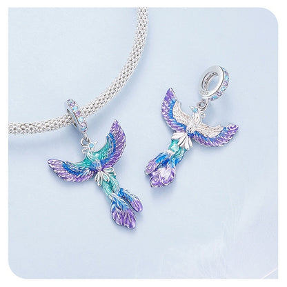 Gradient Oil Drop Mythical Animal Pendant