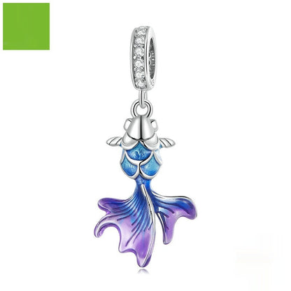 Gradient Oil Drop Mythical Animal Pendant