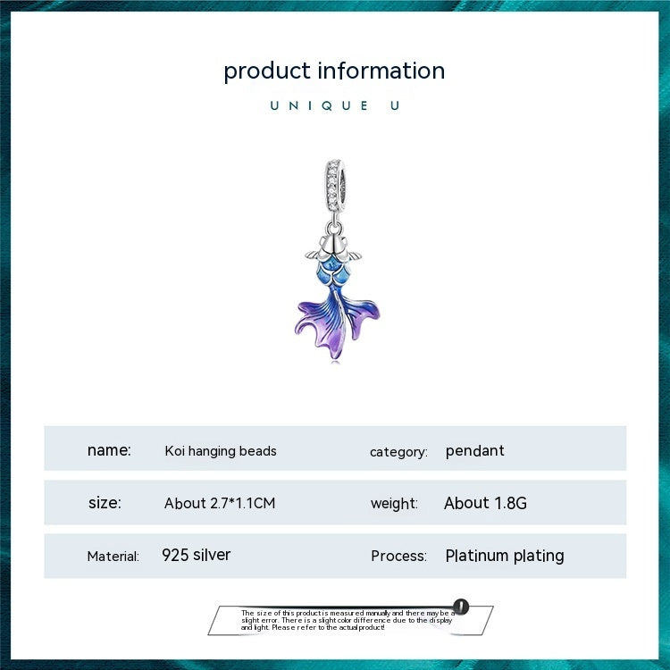 Gradient Oil Drop Mythical Animal Pendant