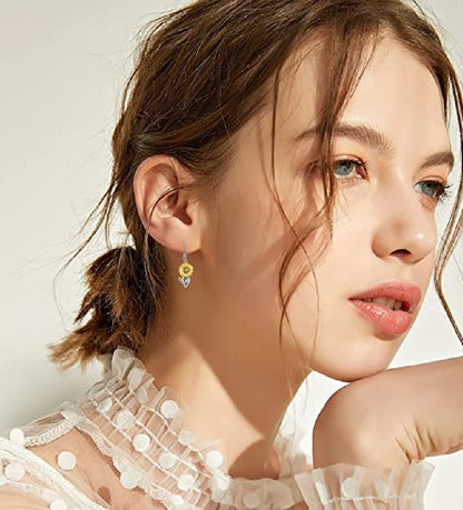 Sunflower Dangle Earrings
