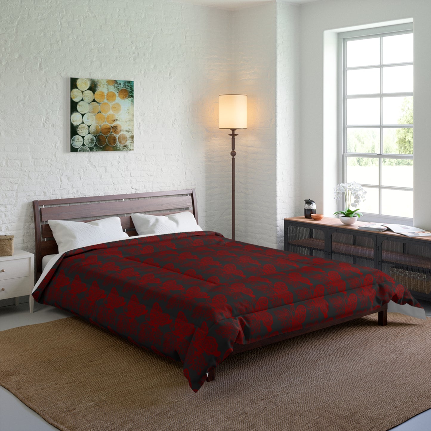Crimson Flutter Comforter