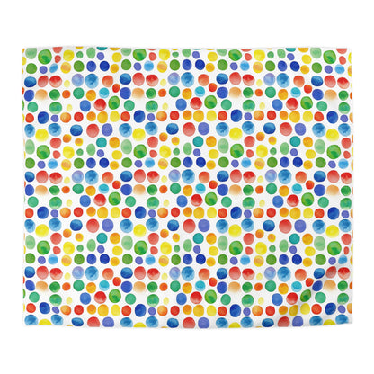 Colorful Polka Dots Microfiber Duvet Cover