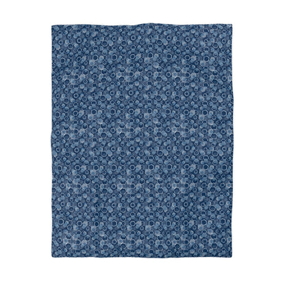 Blue Hexagons Microfiber Duvet Cover
