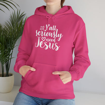 Y'all Seriously Need Jesus Heavy Blend™ Hooded Sweatshirt