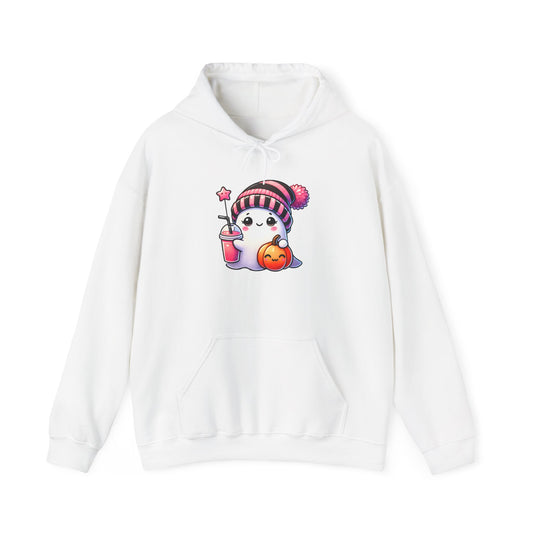 Cute Ghost w/Pumpkins Heavy Blend™ Hooded Sweatshirt
