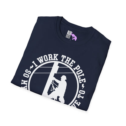 I Work The Pole So My Wife Doesn't Have To Adult T-shirt