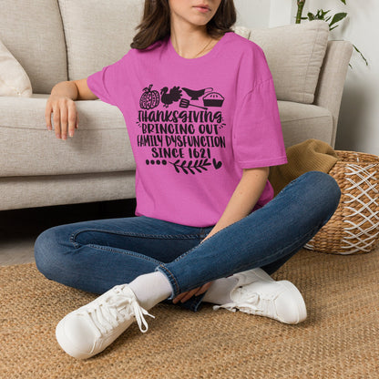 Thanksgiving Bringing Out Family Dysfunction Since 1671 Adult T-shirt
