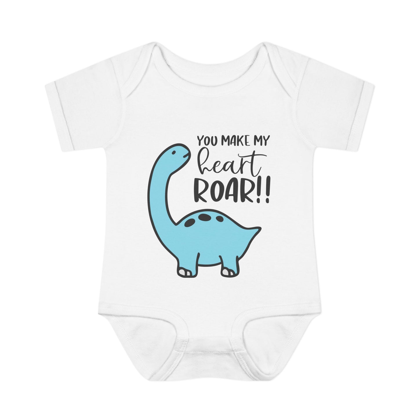 You Make My Heart Roar!! Baby Rib Bodysuit