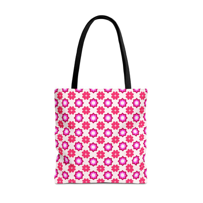 Rosy Star Garden Canvas Tote Bag