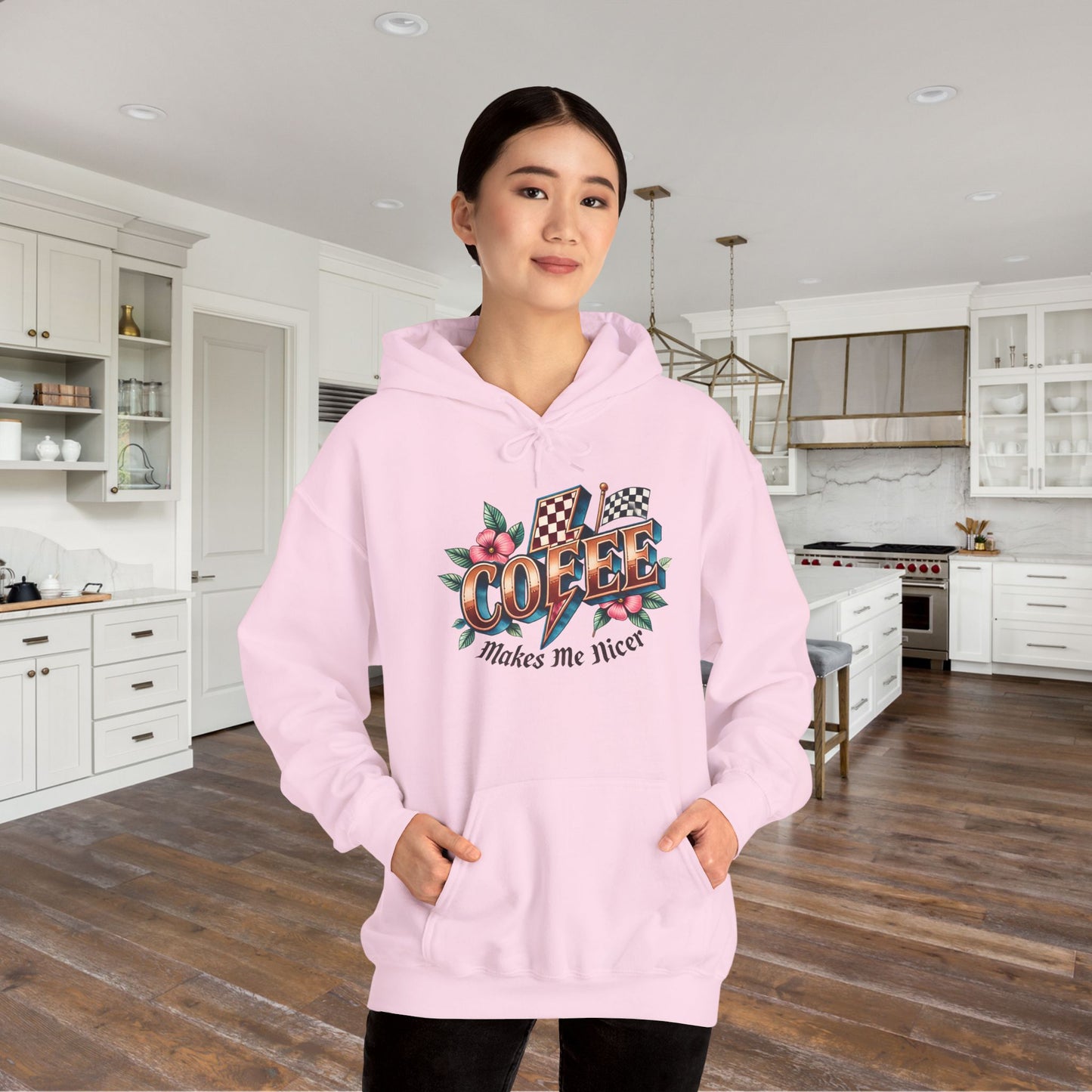 Coffee Makes Me Nicer Heavy Blend™ Hooded Sweatshirt