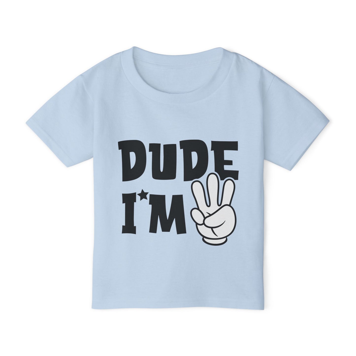 Dude I'm 3 Heavy Cotton™ Toddler T-shirt