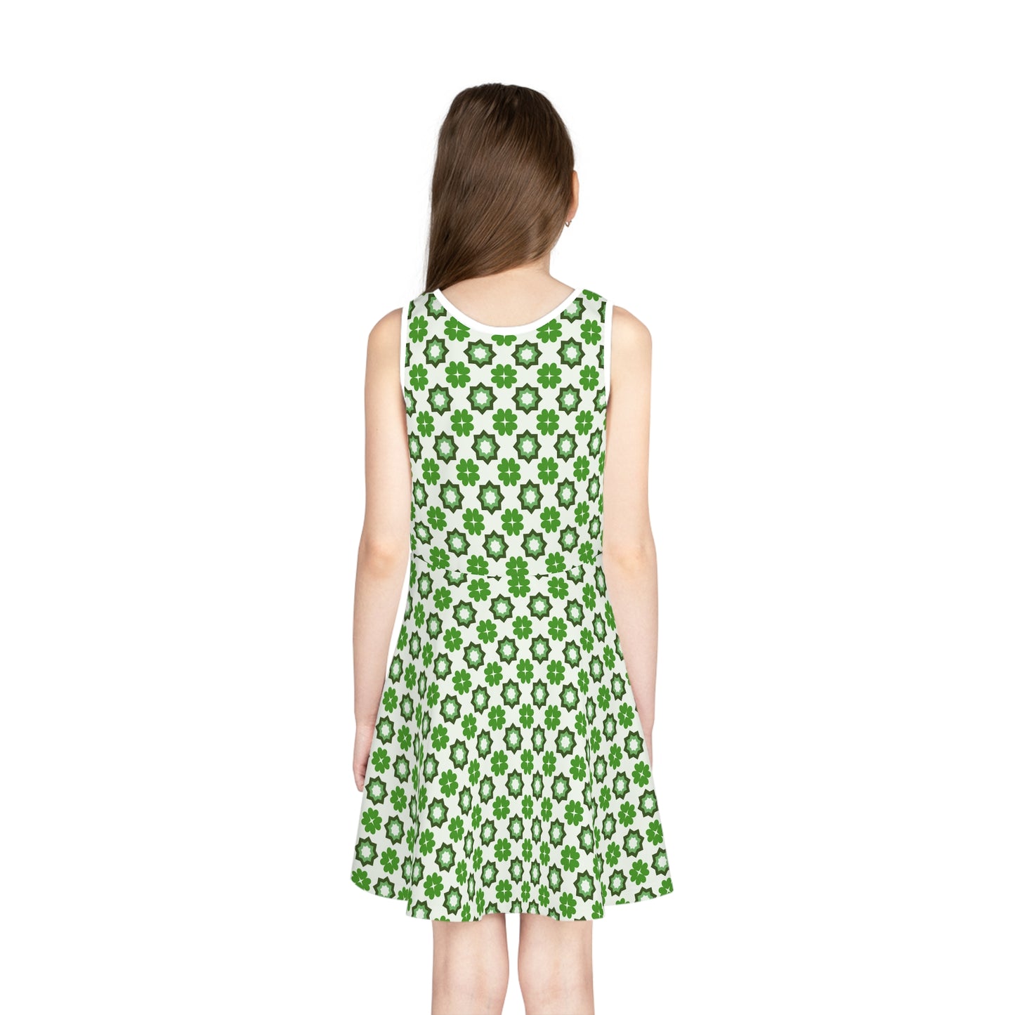 Emerald Star Garden Girls' Sleeveless Sundress
