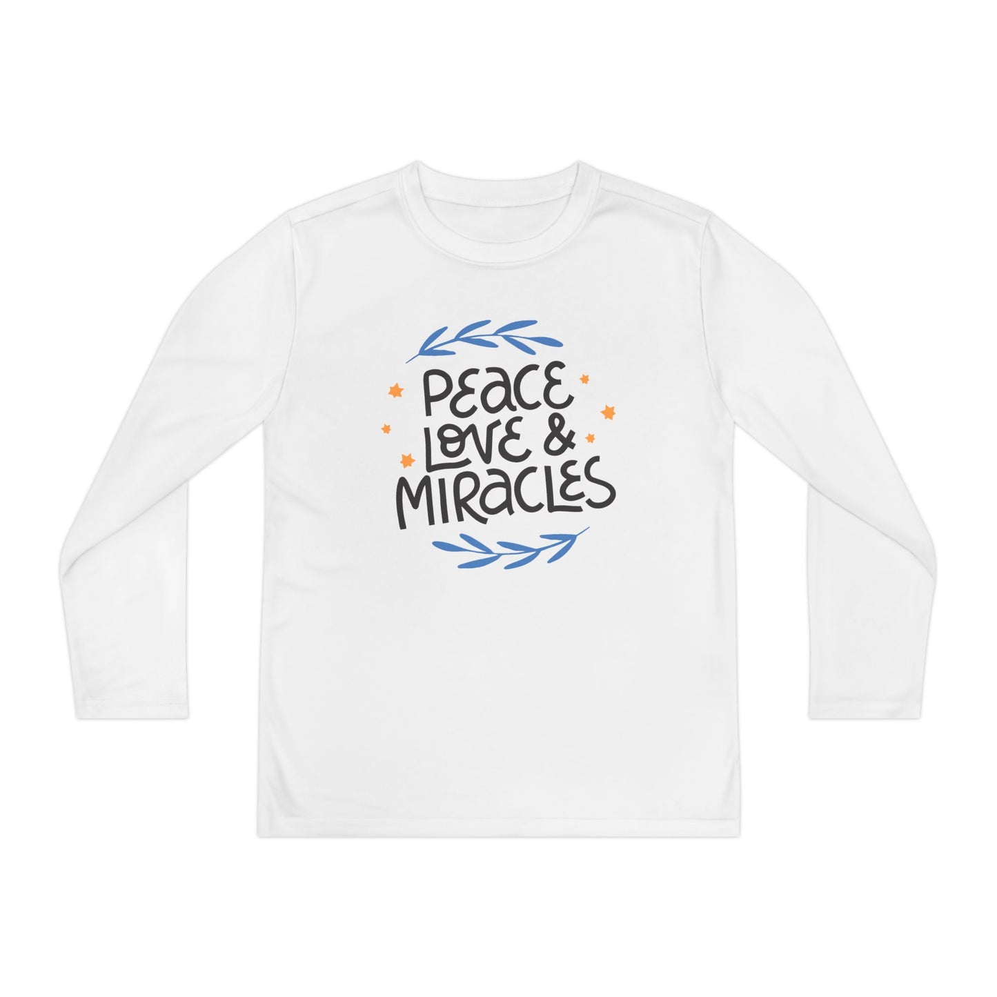 Hanukkah Peace Love & Miracles 2 Youth Long Sleeve Tee