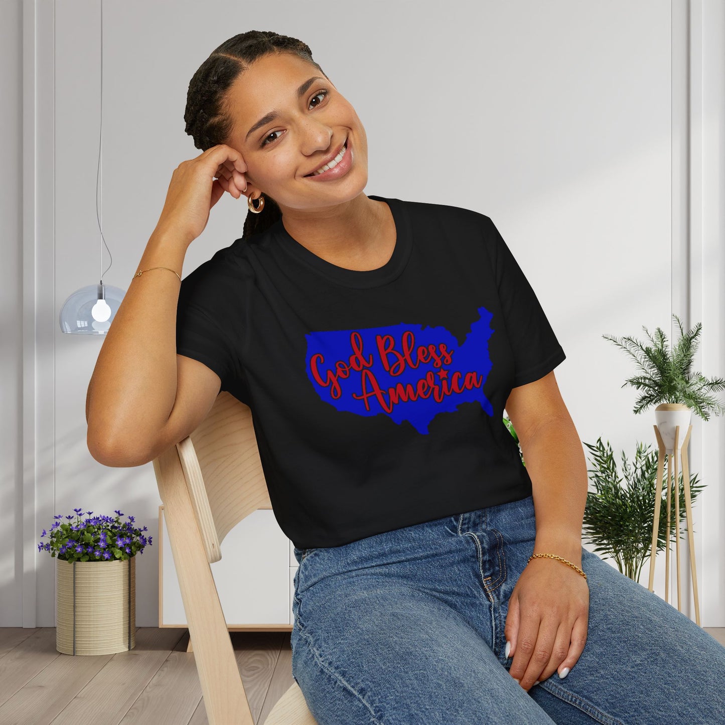 God Bless America Adult T-shirt