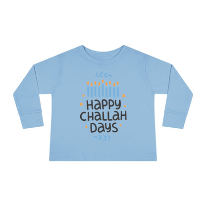 Happy Challah Days Toddler Long Sleeve Tee