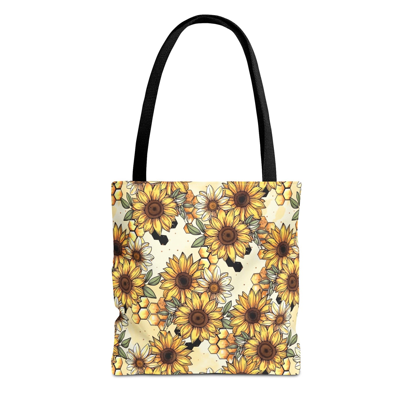 Honeycombs & Sunflowers Canvas Tote Bag