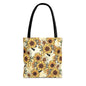 Honeycombs & Sunflowers Canvas Tote Bag