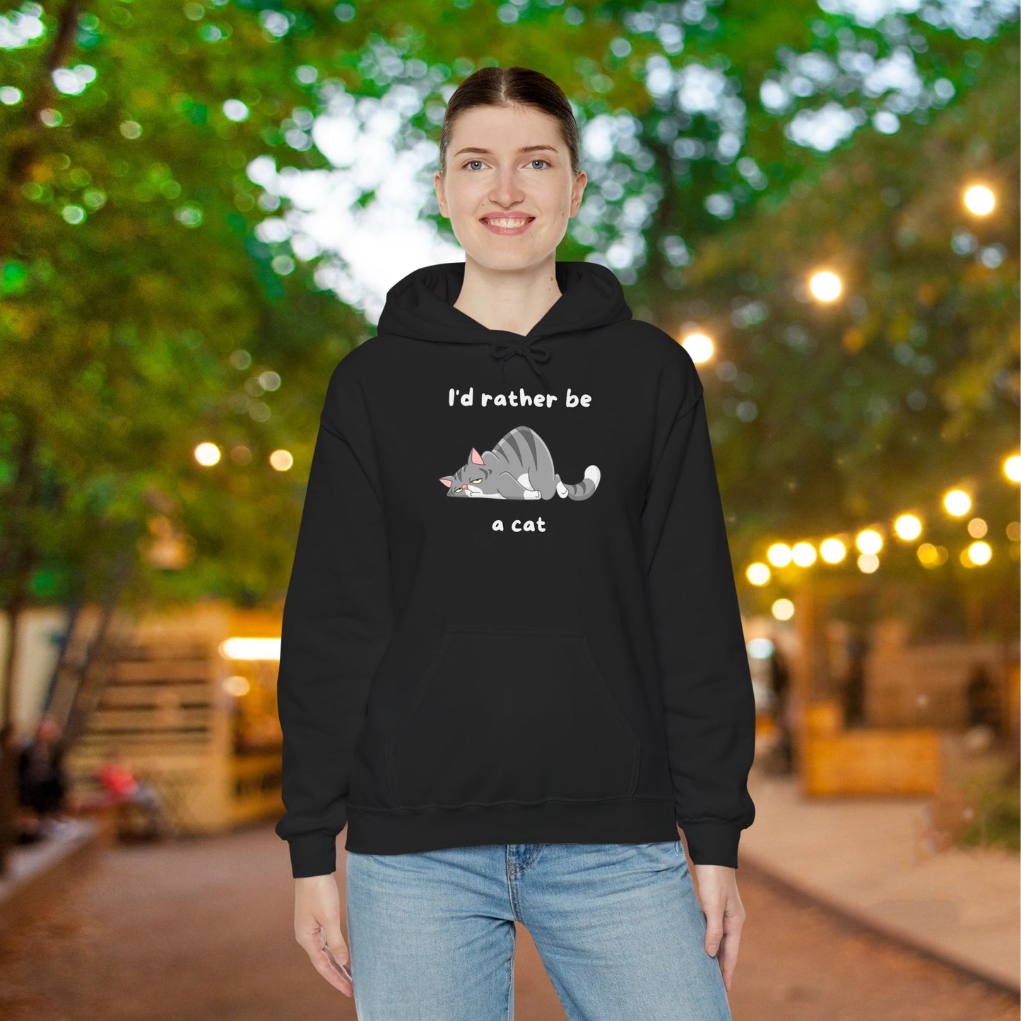 I'd Rather Be A Cat Heavy Blend™ Hooded Sweatshirt