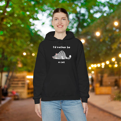 I'd Rather Be A Cat Heavy Blend™ Hooded Sweatshirt