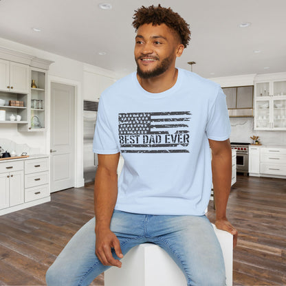 Best Dad Ever (Flag) Adult T-shirt