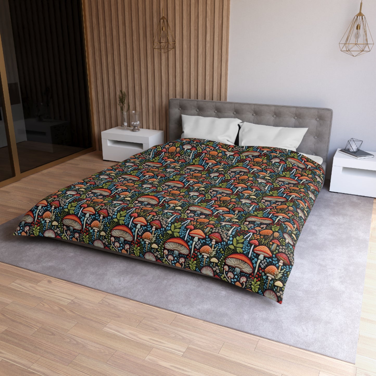 Shroom Bloom Microfiber Duvet Cover