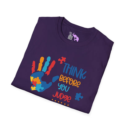 Think Before You Judge Autism Awarness Adult T-shirt