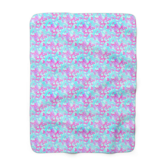 Cotton Candy Camo Fleece Blanket