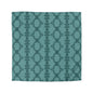 Teal Lace Pattern Microfiber Duvet Cover