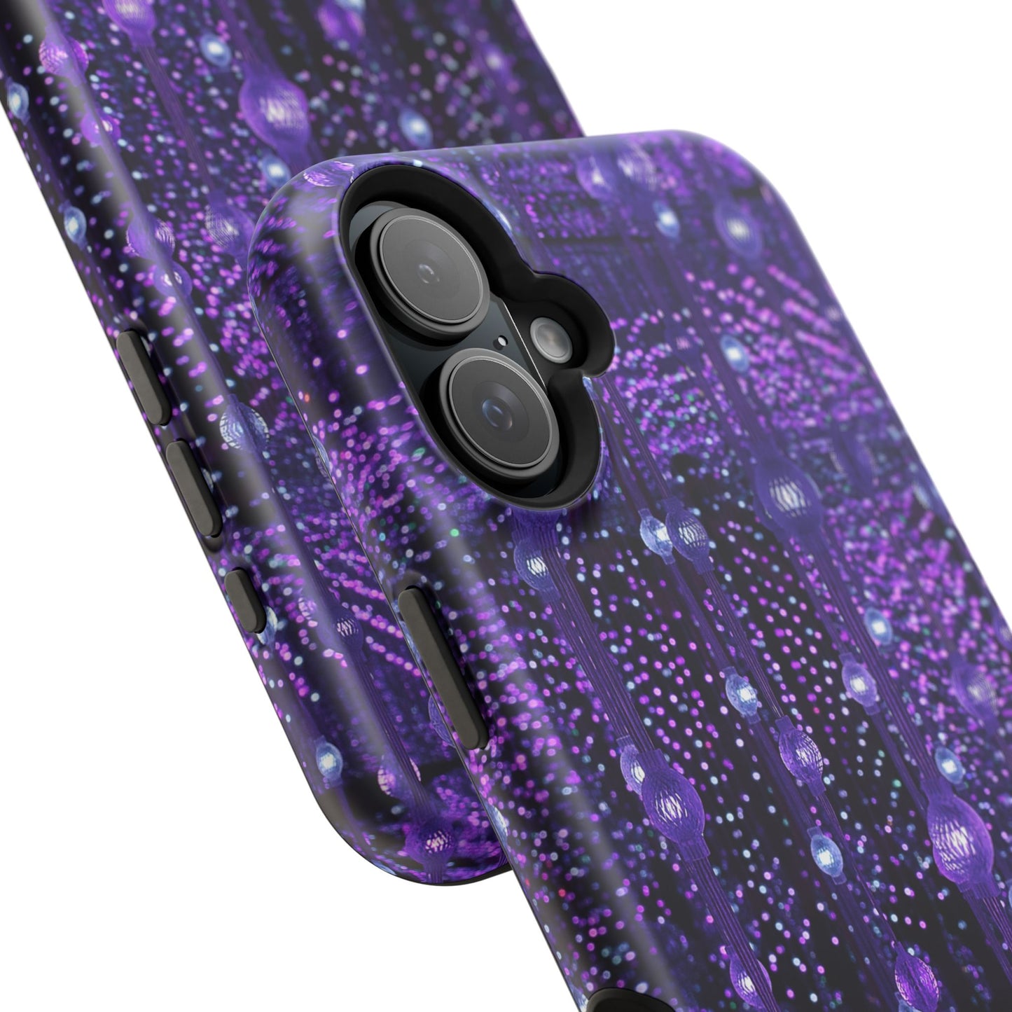 Purple Raindrops MagSafe® Compatible Tough Case for iPhone