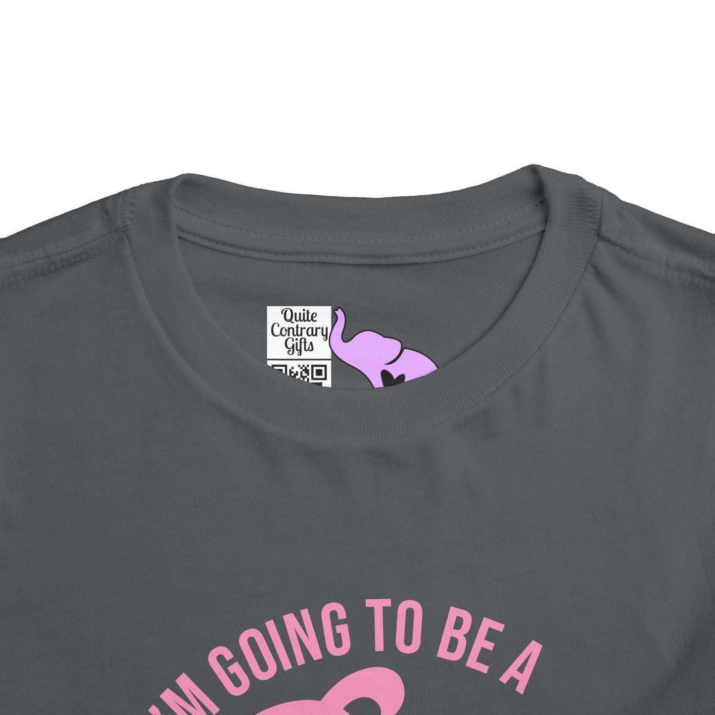I'm Going To Be A Big Sister (Pink Script) Toddler Tee