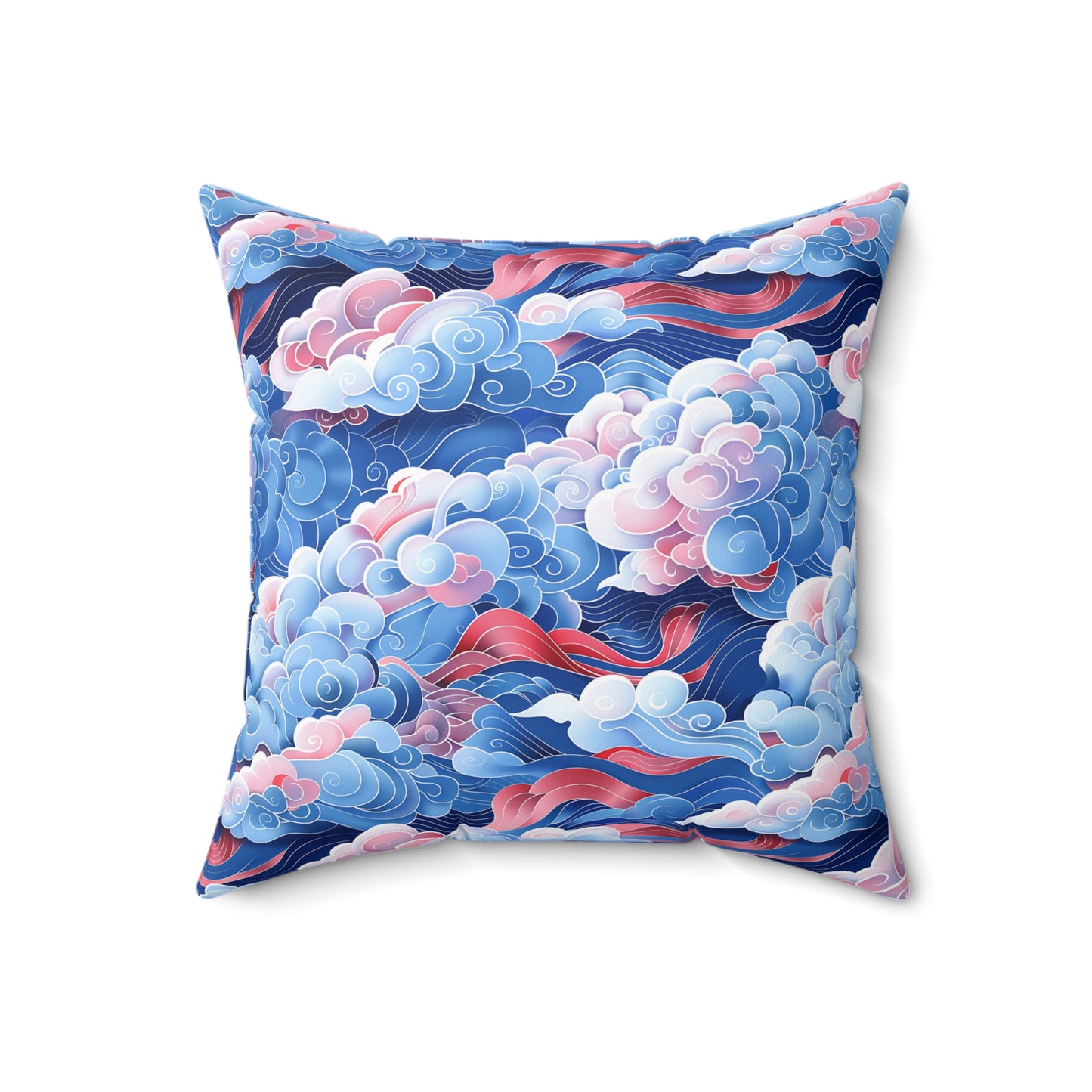 Azure Kumo Flow Throw Pillow