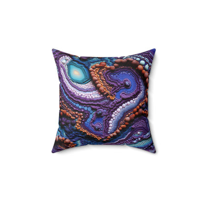 Living Stone Veins Throw Pillow