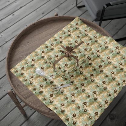 Worn Meadow Daisies Wrapping Paper