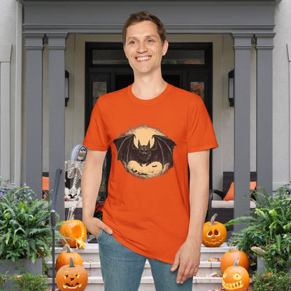 Bat Over Moon Adult T-shirt