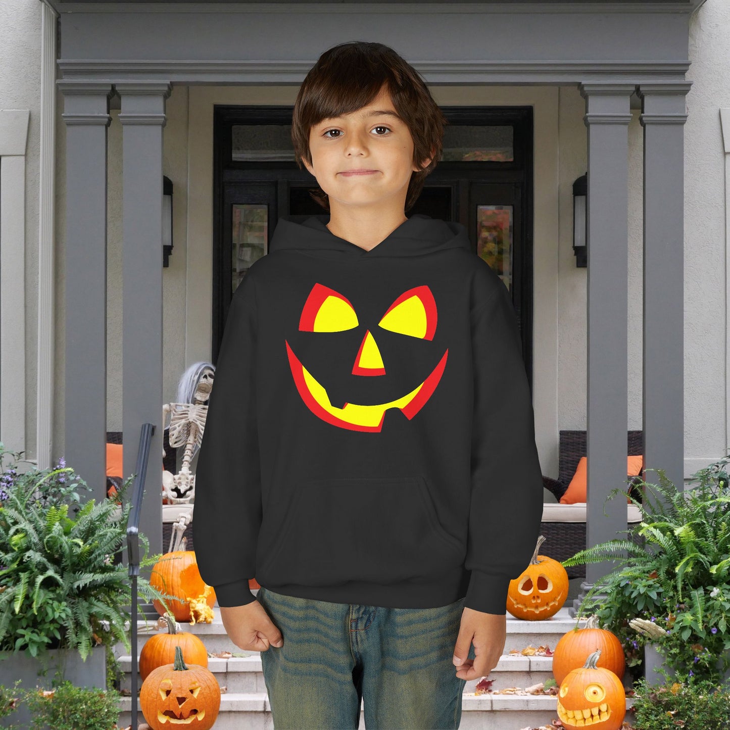 Pumpkin Smile Youth Heavy Blend Hoodie