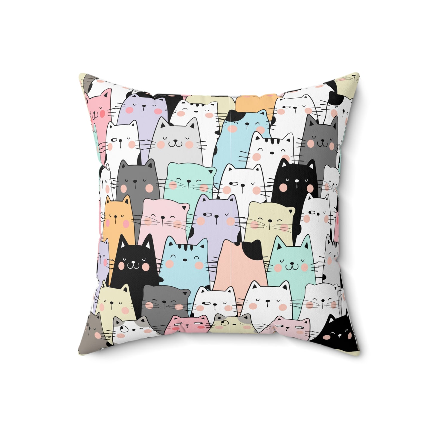 Cartoon Cats Throw Pillow