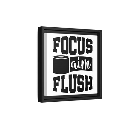 Focus Aim Flush Framed Canvas Bathroom Art