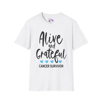 Alive & Grateful Cancer Survivor Adult T-shirt