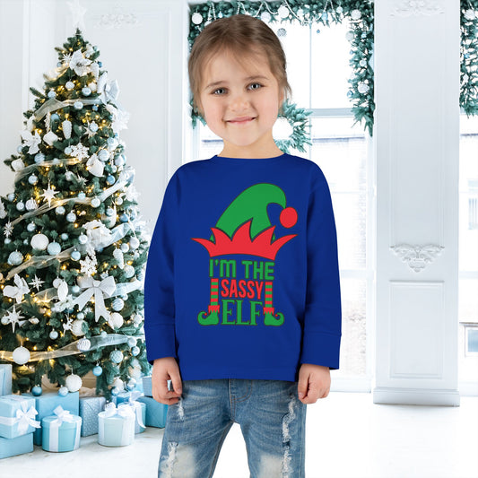 I'm The Sassy Elf Toddler Long Sleeve Tee