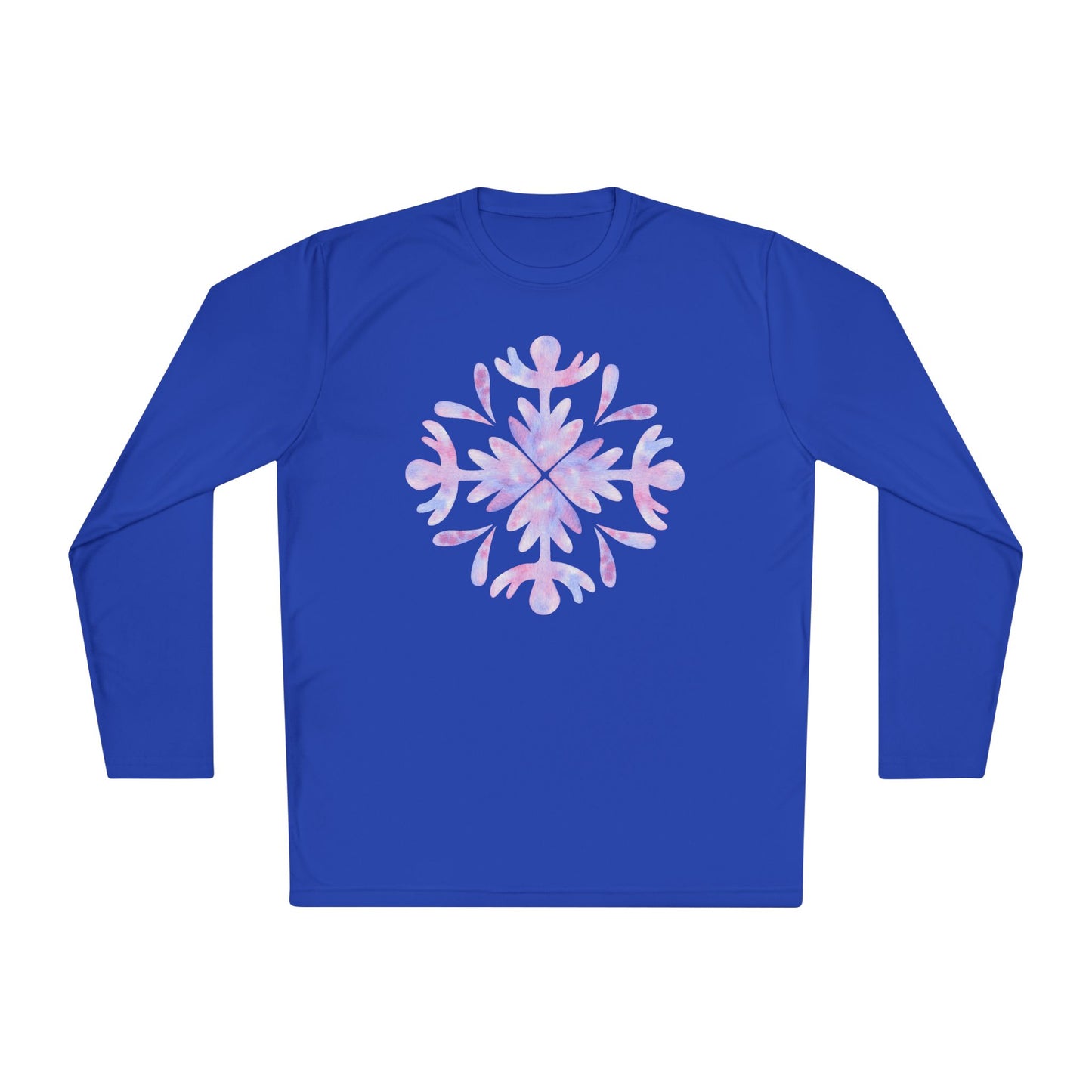 Large Snowflake 3 Adult Long Sleeve Tee