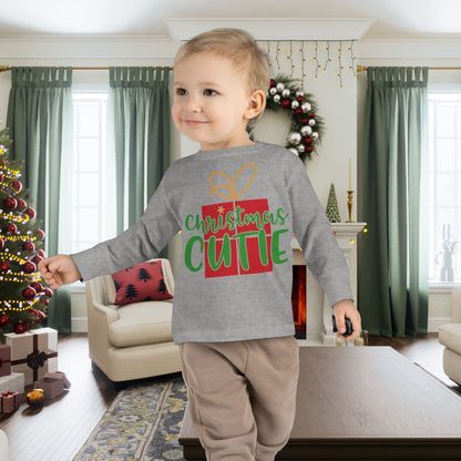 Christmas Cutie Toddler Long Sleeve Tee