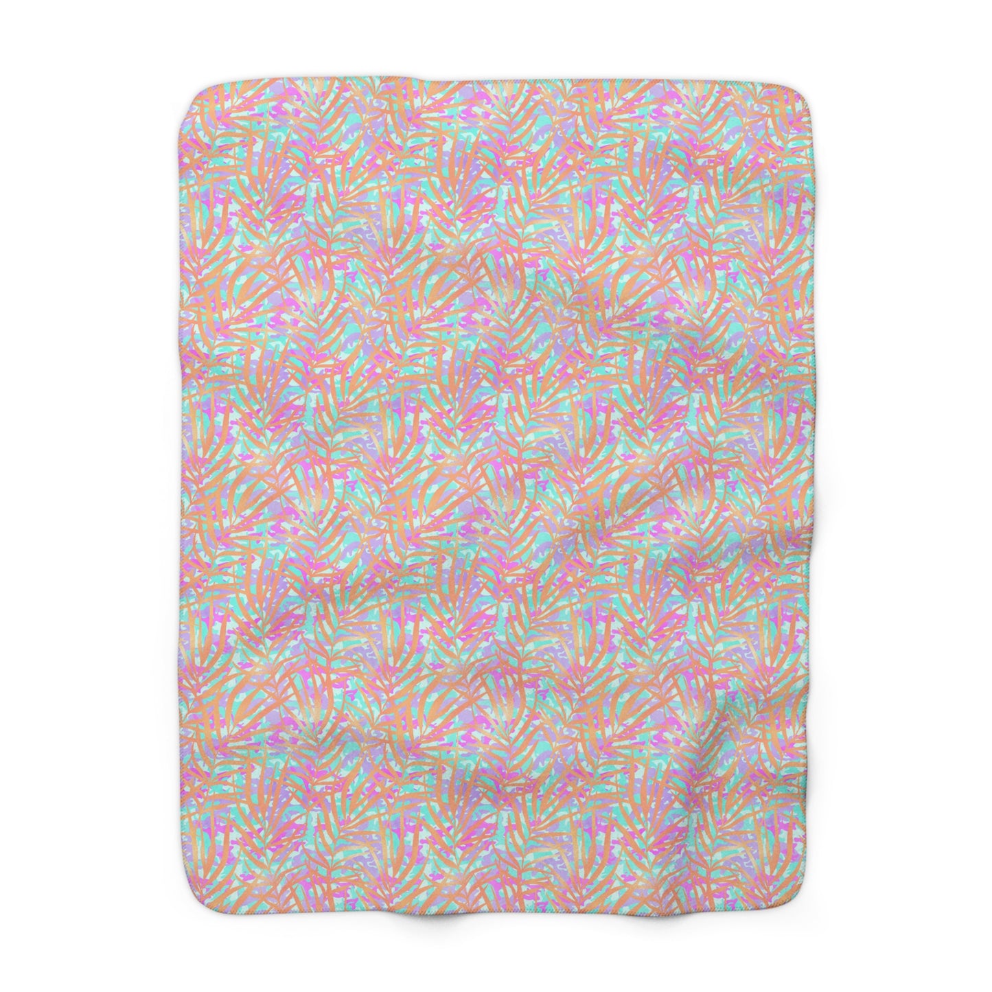 Tropical Sunset Palms Fleece Blanket