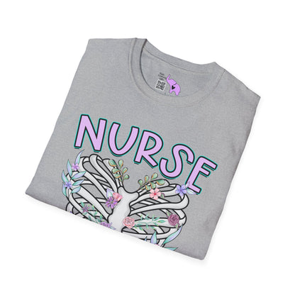 Nurse (Ribs & Flowers) Adult T-shirt