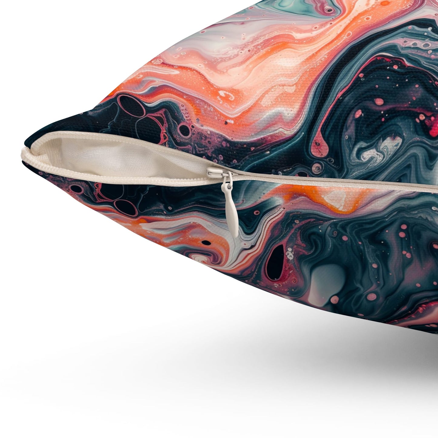 Pink Venom Marble Throw Pillow