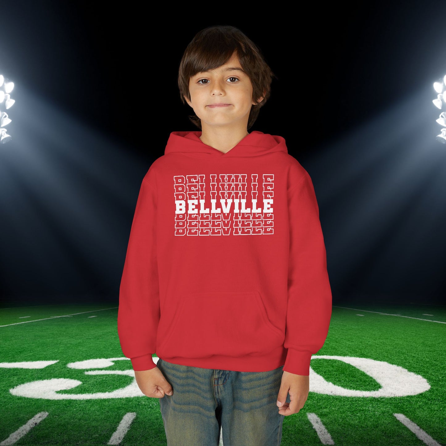 Bellville (Stacked) Youth Heavy Blend Hoodie